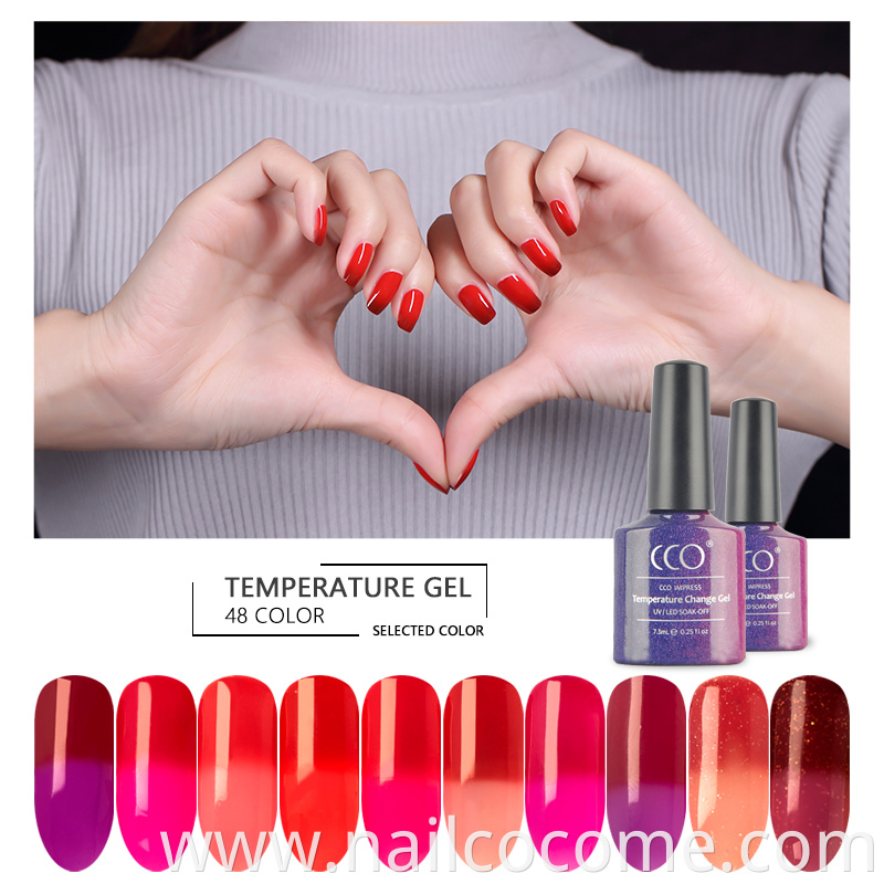 CCO Soak Off Temperature Color Changing Nail polish For Decorations